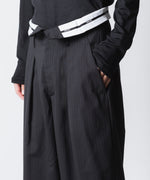 画像をギャラリービューアに読み込む, ATTACHMENT アタッチメントのT/W/SI STRETCH GABARDINE FLAP TROUSERS - S.BLACKの公式通販サイトsession福岡セレクトショップ
