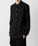 画像をギャラリービューアに読み込む, ATTACHMENT アタッチメントのPE STRETCH VIYELLA BAND COLLAR DRESS SHIRT - BLACK 公式通販サイトsession福岡セレクトショップ
