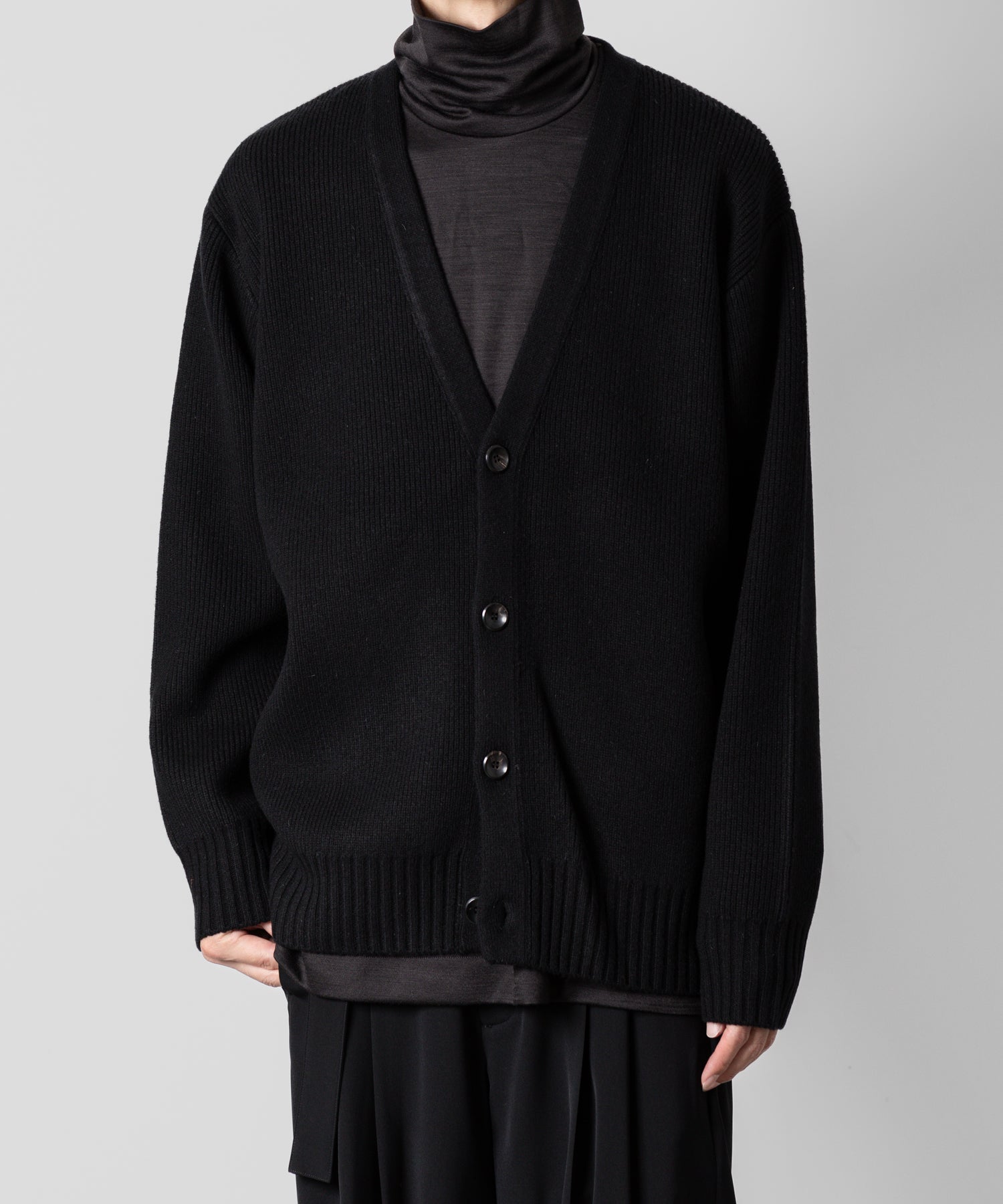 ATTACHMENT アタッチメントのBRITISH WO KNIT CARDIGAN - BLACK 公式通販サイトsession福岡セレクトショップ