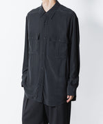 画像をギャラリービューアに読み込む, ATTACHMENT アタッチメントのCU/RY FIBRIL TAFFETA PATCH POCKET L/S SHIRT - BLACKの公式通販サイトsession福岡セレクトショップ
