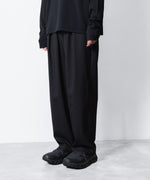 画像をギャラリービューアに読み込む, ATTACHMENT アタッチメントのT/W/SI STRETCH GABARDINE 1TUCK EASY TROUSERS - S.BLACKの公式通販サイトsession福岡セレクトショップ
