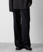 画像をギャラリービューアに読み込む, ATTACHMENT アタッチメントのWASHABLE WO/PE STRETCH SAXONY BELTED WIDE TROUSERS - NAVY 公式通販サイトsession福岡セレクトショップ
