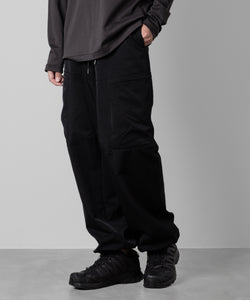 【ATTACHMENT】ATTACHMENT アタッチメントのNY/CO TWILL WIDE CARGO TROUSERS - BLACK 公式通販サイトsession福岡セレクトショップ