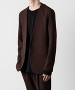 画像をギャラリービューアに読み込む, ATTACHMENT アタッチメントのPE STRETCH DOUBLE CLOTH COLLARLESS JACKET - BROWN 公式通販サイトsession福岡セレクトショップ
