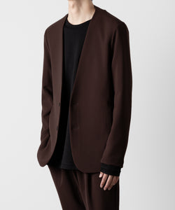 ATTACHMENT アタッチメントのPE STRETCH DOUBLE CLOTH COLLARLESS JACKET - BROWN 公式通販サイトsession福岡セレクトショップ