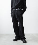 画像をギャラリービューアに読み込む, VEIN ヴェインの3/60 HIGH TWIST WOOL TRO EASY TROUSERS - BLACKの公式通販サイトsession福岡セレクトショップ
