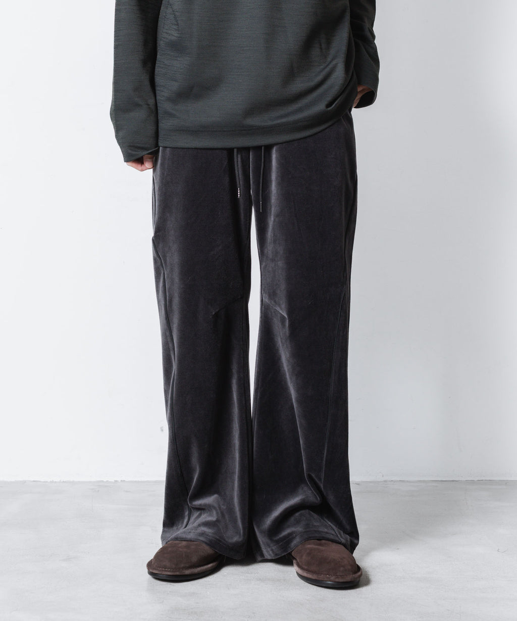 ATTACHMENT アタッチメントのCO/PE VELOR JERSEY 3D TRACK WIDE PANTS - D.GRAYの公式通販サイトsession福岡セレクトショップ