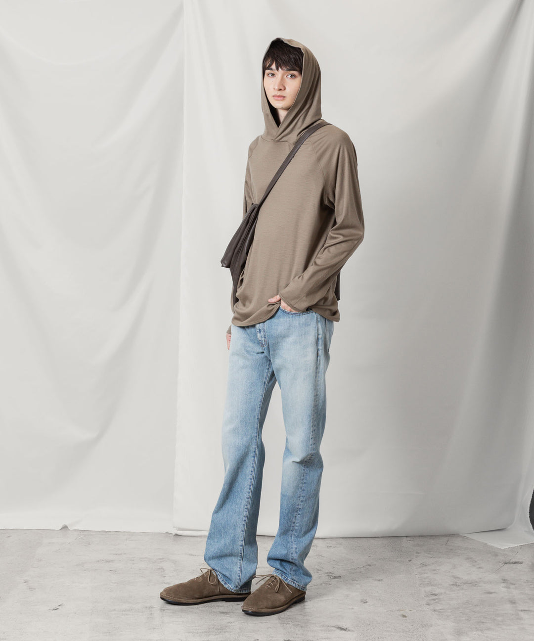 ATTACHMENT アタッチメントの1/60 WOOL SMOOTH HOODED PULLOVER - CAMELの公式通販サイトsession福岡セレクトショップ
