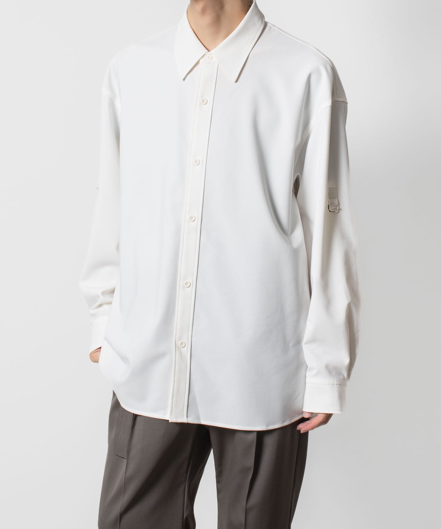 ATTACHMENT アタッチメントのPE/RY STRETCH TROPICAL STRAP SLEEVE L/S SHIRT - WHITEの公式通販サイトsession福岡セレクトショップ