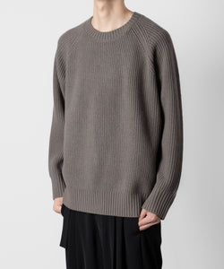 ATTACHMENT アタッチメントのBRITISH WO KNIT CREWNECK  PULLOVER - KHAKI GRAY 公式通販サイトsession福岡セレクトショップ