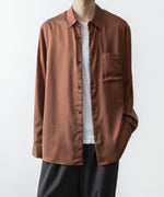 画像をギャラリービューアに読み込む, ATTACHMENT アタッチメントのCU/PE FIBRIL SATIN L/S SHIRT - L.BROWNの公式通販サイトsession福岡セレクトショップ
