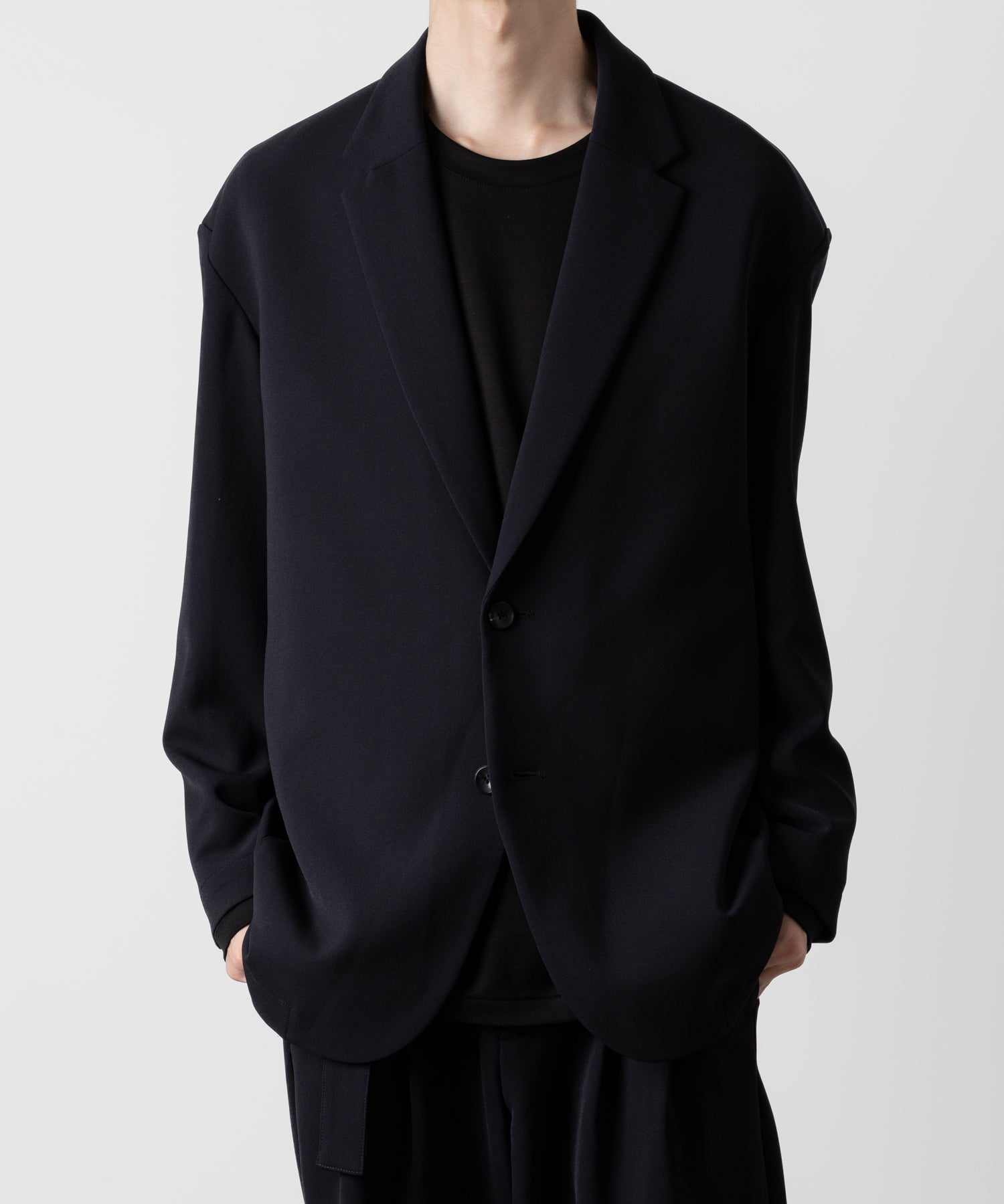 ATTACHMENT アタッチメントのPE STRETCH DOUBLE CLOTH OVERSIZED 2B JACKET - NAVY 公式通販サイトsession福岡セレクトショップ