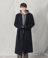 【 ATTACHMENT 】WOOL SHAGGY PADDING CHESTER COAT - BLACK