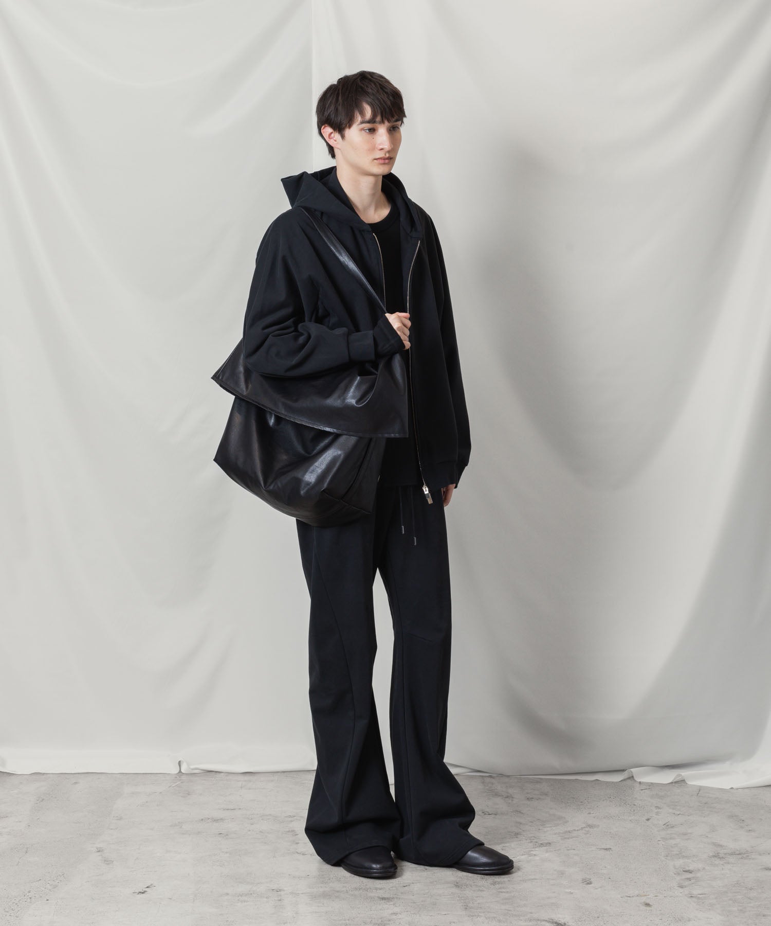 ATTACHMENT アタッチメントのCO STRECH TERRY ZIP UP HOODIE - BLACKの公式通販サイトsession福岡セレクトショップ