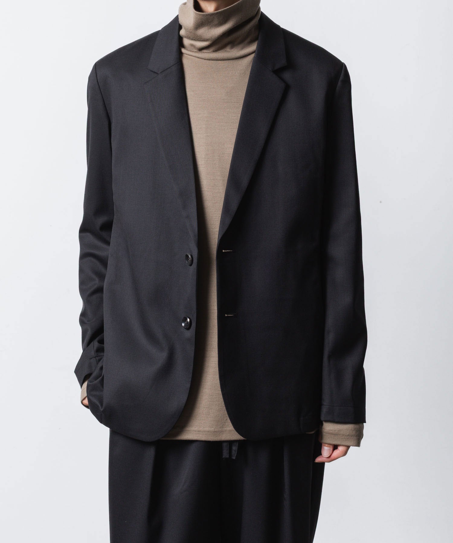 ATTACHMENT アタッチメントのT/W/SI STRETCH GABARDINE 2B JKT - BLACKの公式通販サイトsession福岡セレクトショップ