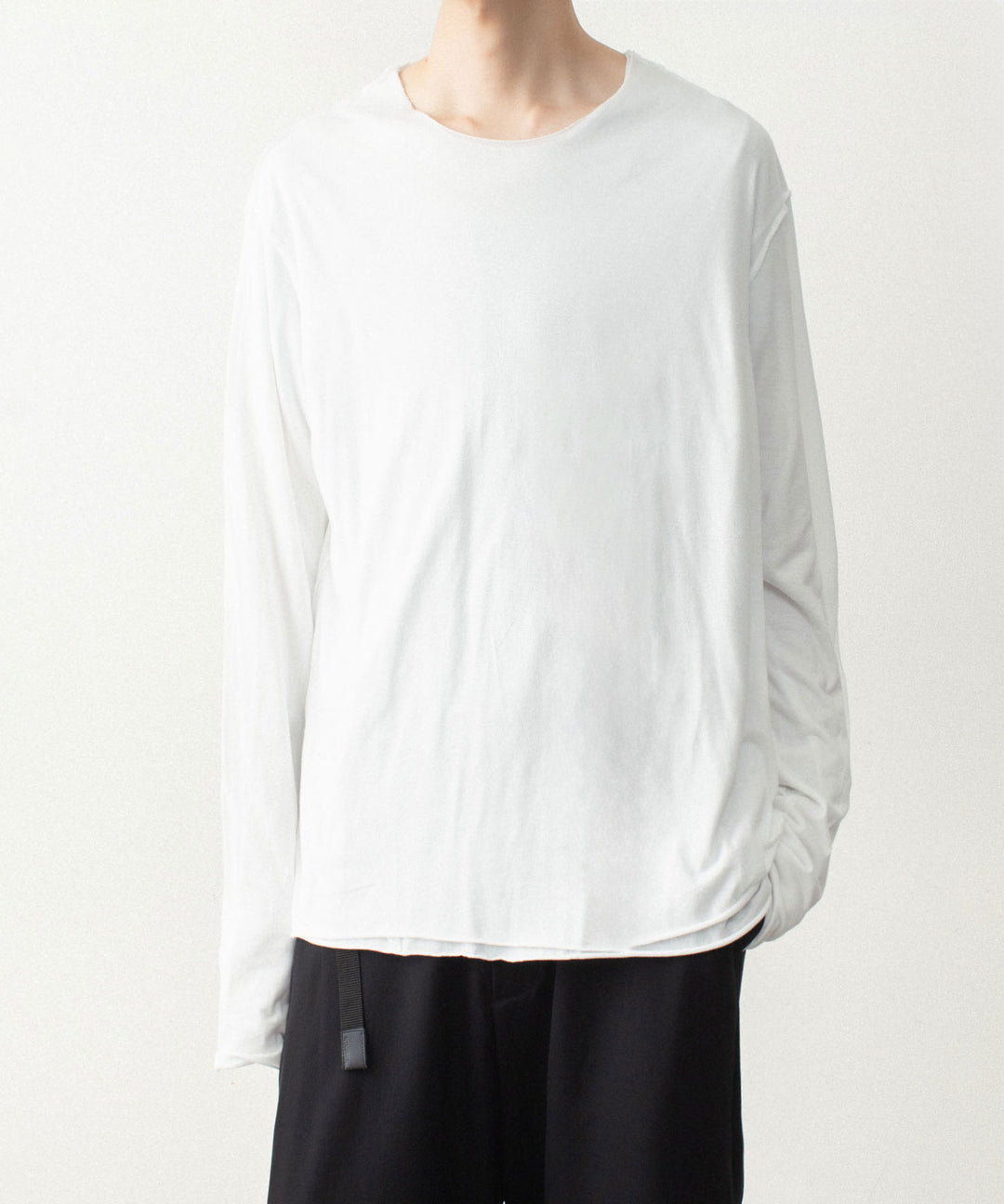 ATTACHMENT アタッチメントのCO/CU JERSEY SLIM FIT LAYERED L/S TEE - WHITEの公式通販サイトsession福岡セレクトショップ