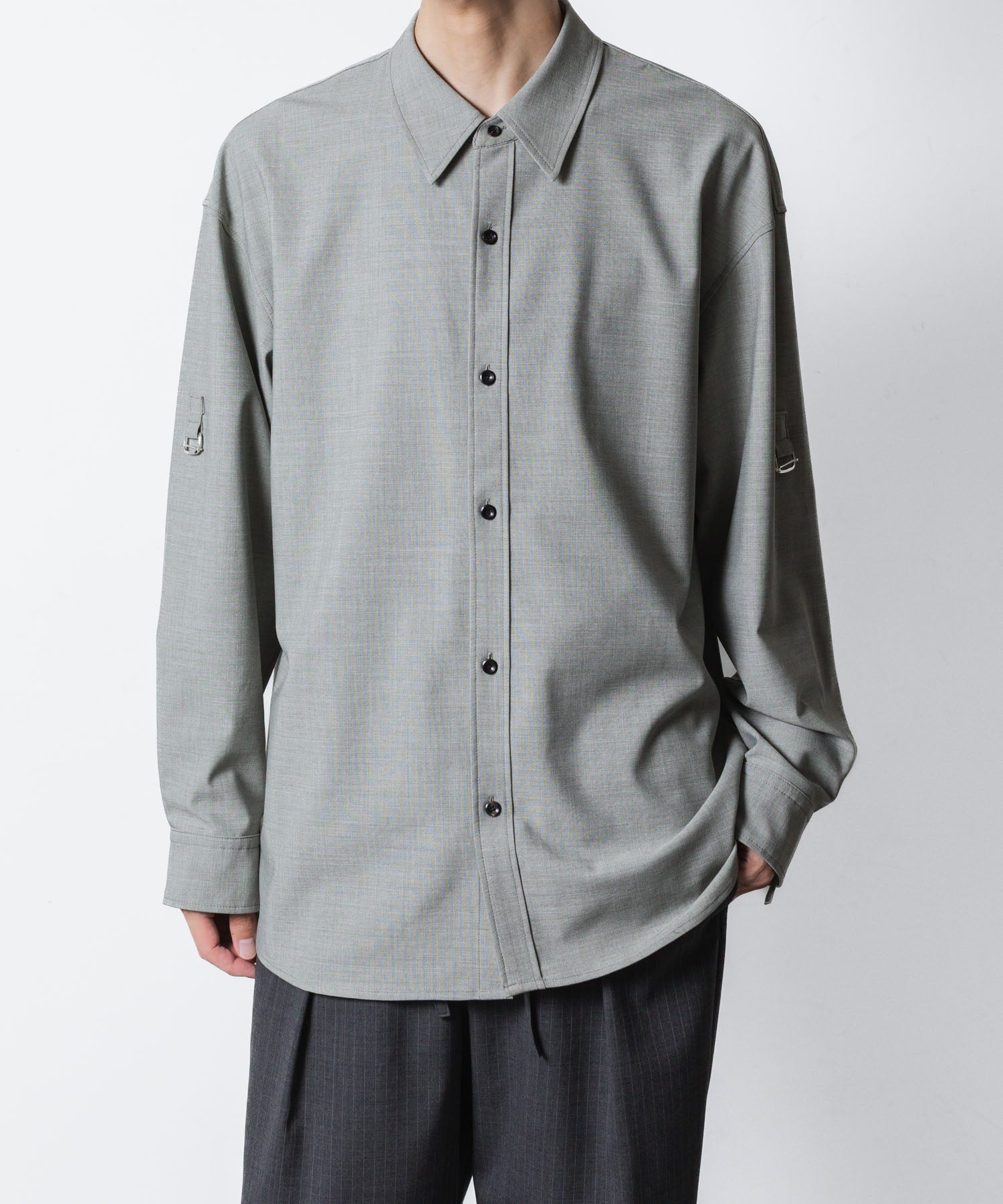 ATTACHMENT アタッチメントのPE/RY STRETCH TROPICAL STRAP SLEEVE L/S SHIRT - X.GREENの公式通販サイトsession福岡セレクトショップ