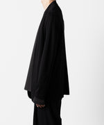 画像をギャラリービューアに読み込む, ATTACHMENT アタッチメントのCOTTON DOUBLE FACE COLLARLESS CARDIGAN - BLACK 公式通販サイトsession福岡セレクトショップ
