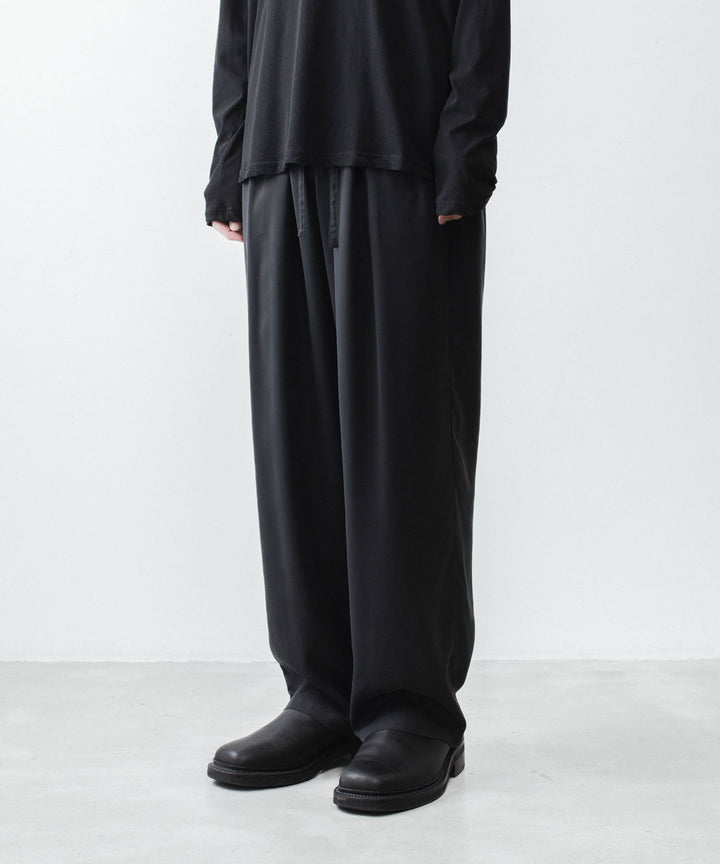 ATTACHMENT アタッチメントのCU/PE FIBRIL SATIN EASY TROUSERS - BLACKの公式通販サイトsession福岡セレクトショップ