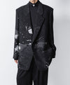 【 VEIN 】CO/WO PHOTO JACQUARD OVER JACKET - BLACK