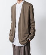 画像をギャラリービューアに読み込む, ATTACHMENT アタッチメントのCOTTON DOUBLE FACE COLLARLESS CARDIGAN - CAMELの公式通販サイトsession福岡セレクトショップ

