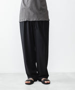 画像をギャラリービューアに読み込む, ATTACHMENT アタッチメントの2/90 WO TWIST TWILL EASY TROUSERS - BLACKの公式通販サイトsession福岡セレクトショップ
