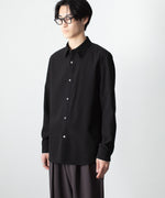 画像をギャラリービューアに読み込む, ATTACHMENT アタッチメントのPE COMPACT TWILL REGULAR COLLAR DRESS SHIRT - BLACKの公式通販サイトsession福岡セレクトショップ
