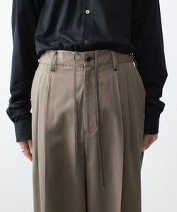 ssstein / シュタイン】COTTON RAYON EASY LONG WIDE TROUSERS - BEIGE