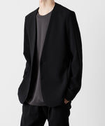 画像をギャラリービューアに読み込む, ATTACHMENT アタッチメントのPE STRETCH DOUBLE CLOTH COLLARLESS JACKET - BLACK 公式通販サイトsession福岡セレクトショップ
