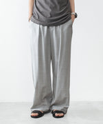 画像をギャラリービューアに読み込む, ATTACHMENT アタッチメントのWO/TA STRETCH TRO 1TUCK WIDE TROUSERS - X.GRAYの公式通販サイトsession福岡セレクトショップ
