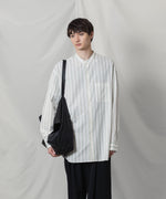 画像をギャラリービューアに読み込む, ATTACHMENT アタッチメントのCU/CO STRIPE TWILL BANDCOLLAR L/S SHIRT - S.GREENの公式通販サイトsession福岡セレクトショップ
