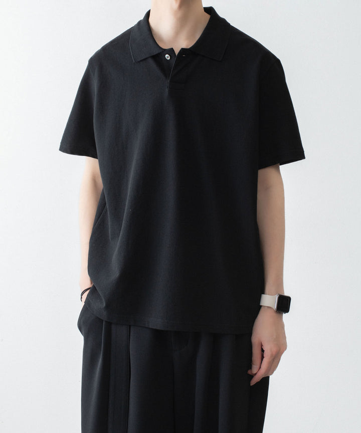 ATTACHMENT アタッチメントのSOFT PIQUE S/S POLO - BLACKの公式通販サイトsession福岡セレクトショップ