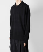 画像をギャラリービューアに読み込む, ATTACHMENT アタッチメントのBRITISH WO KNIT POLO  PULLOVER L/S - BLACK 公式通販サイトsession福岡セレクトショップ
