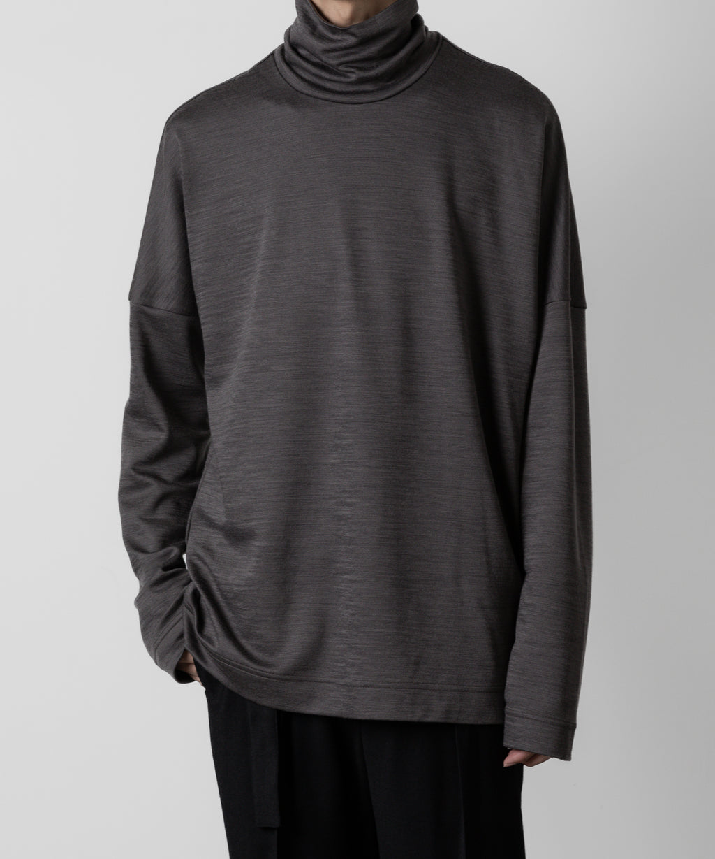 ATTACHMENT アタッチメントのWO/NY SMOOTH OVERSIZED HIGHNECK L/S TEE - GRAY 公式通販サイトsession福岡セレクトショップ