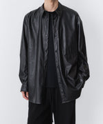 画像をギャラリービューアに読み込む, VEIN-ヴェイン SYNTHETIC LEATHER L/S SHIRTのBLACK 公式通販サイトsession福岡セレクトショップ
