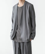 画像をギャラリービューアに読み込む, ATTACHMENT アタッチメントの2/90 WO TWIST TWILL COLLARLESS JKT - GRAYの公式通販サイトsession福岡セレクトショップ
