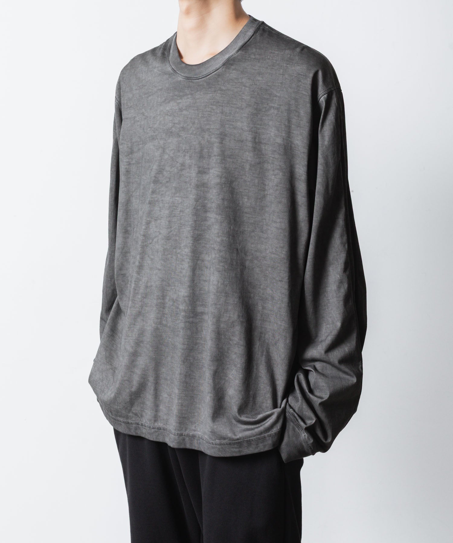 VEIN ヴェインの100/3 SUEDE JERSEY COLD DYED VESSEL L/S TEE - GRAYの公式通販サイトsession福岡セレクトショップ