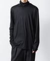 【 ATTACHMENT 】1/60 WOOL SMOOTH HIGH NECK TURTLE L/S TEE - BLACK