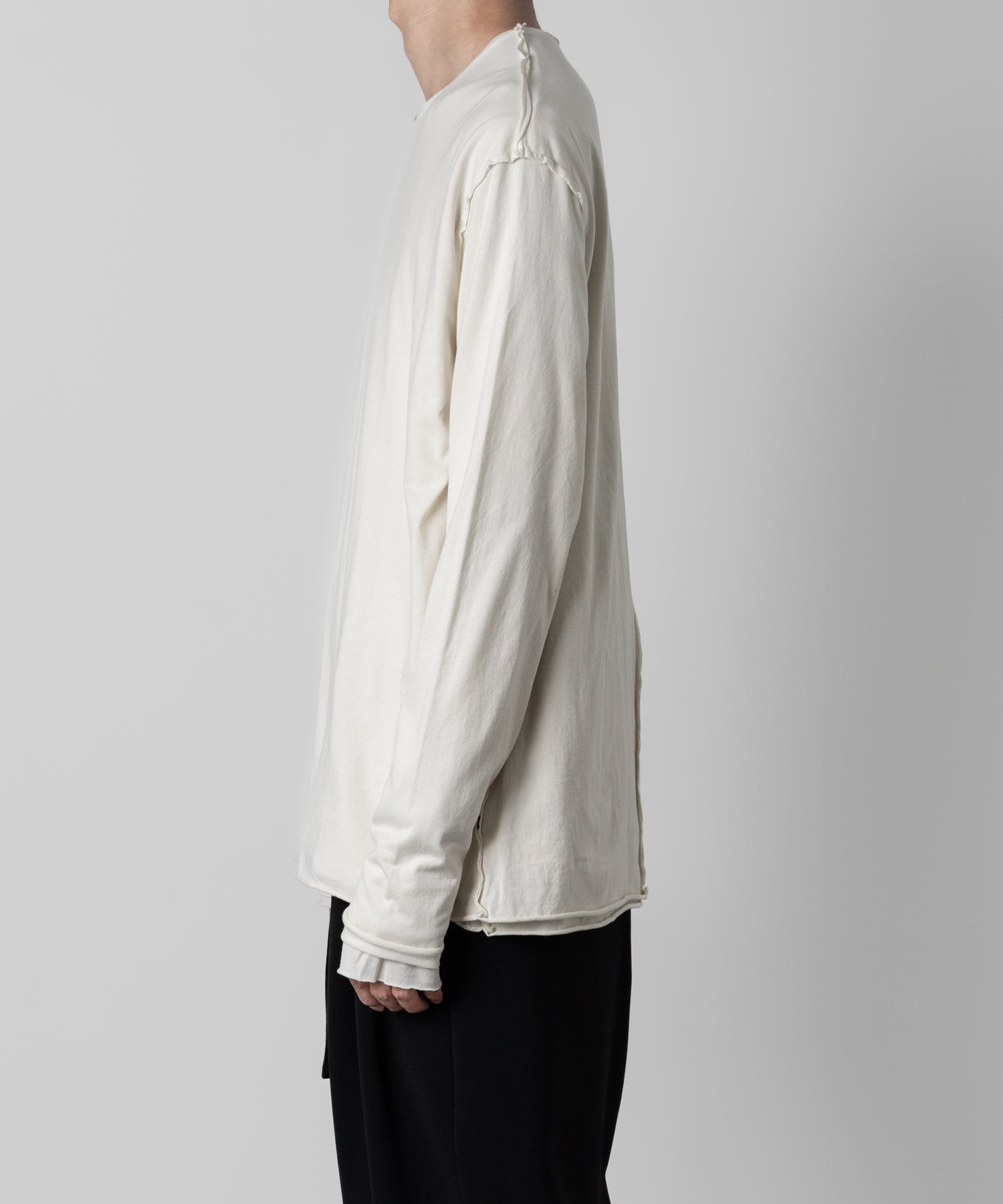 【ATTACHMENT】ATTACHMENT アタッチメントの80/2 PIMA CO JERSEY SLIM FIT LAYERED L/S TEE - OFF WHITE 公式通販サイトsession福岡セレクトショップ