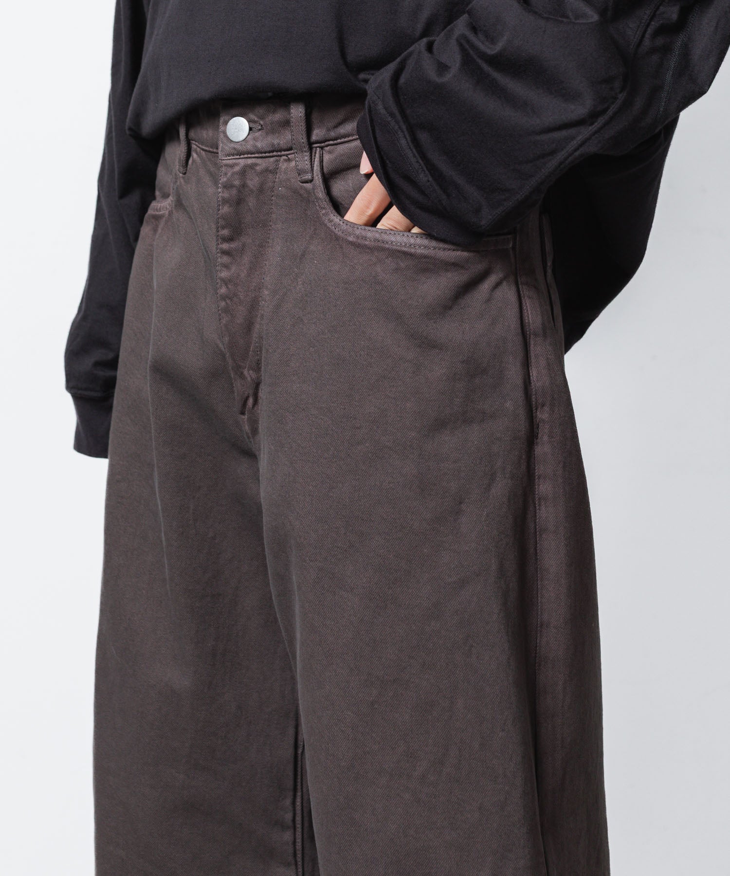 VEIN ヴェインの11OZ DENIM CUT OFF BAGGY TROUSERS - D.BROWNの公式通販サイトsession福岡セレクトショップ