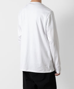 ATTACHMENT アタッチメントのCOTTON DOUBLE FACE SLIM FIT L/S TEE - WHITE  公式通販サイトsession福岡セレクトショップ