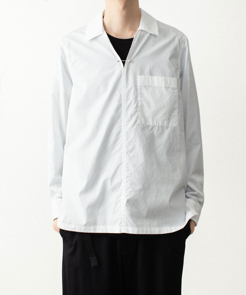 ATTACHMENT アタッチメントの140/2 GIZA BROAD PIERCED L/S SHIRT - WHITEの公式通販サイトsession福岡セレクトショップ
