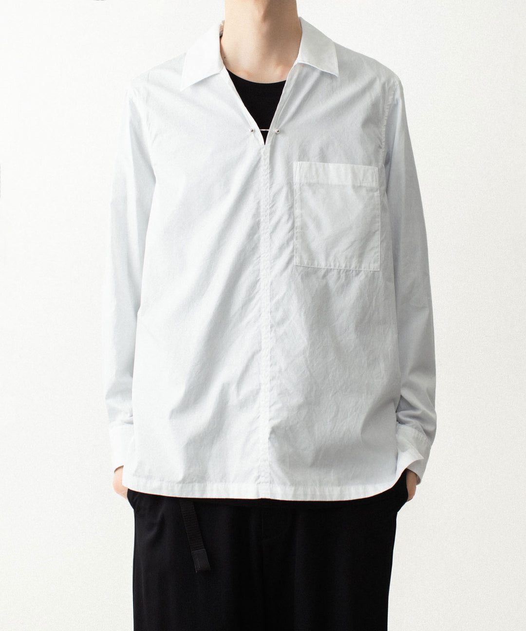 ATTACHMENT アタッチメントの140/2 GIZA BROAD PIERCED L/S SHIRT - WHITEの公式通販サイトsession福岡セレクトショップ