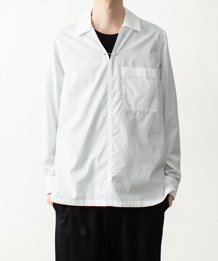 ATTACHMENT アタッチメントの140/2 GIZA BROAD PIERCED L/S SHIRT - WHITEの公式通販サイトsession福岡セレクトショップ