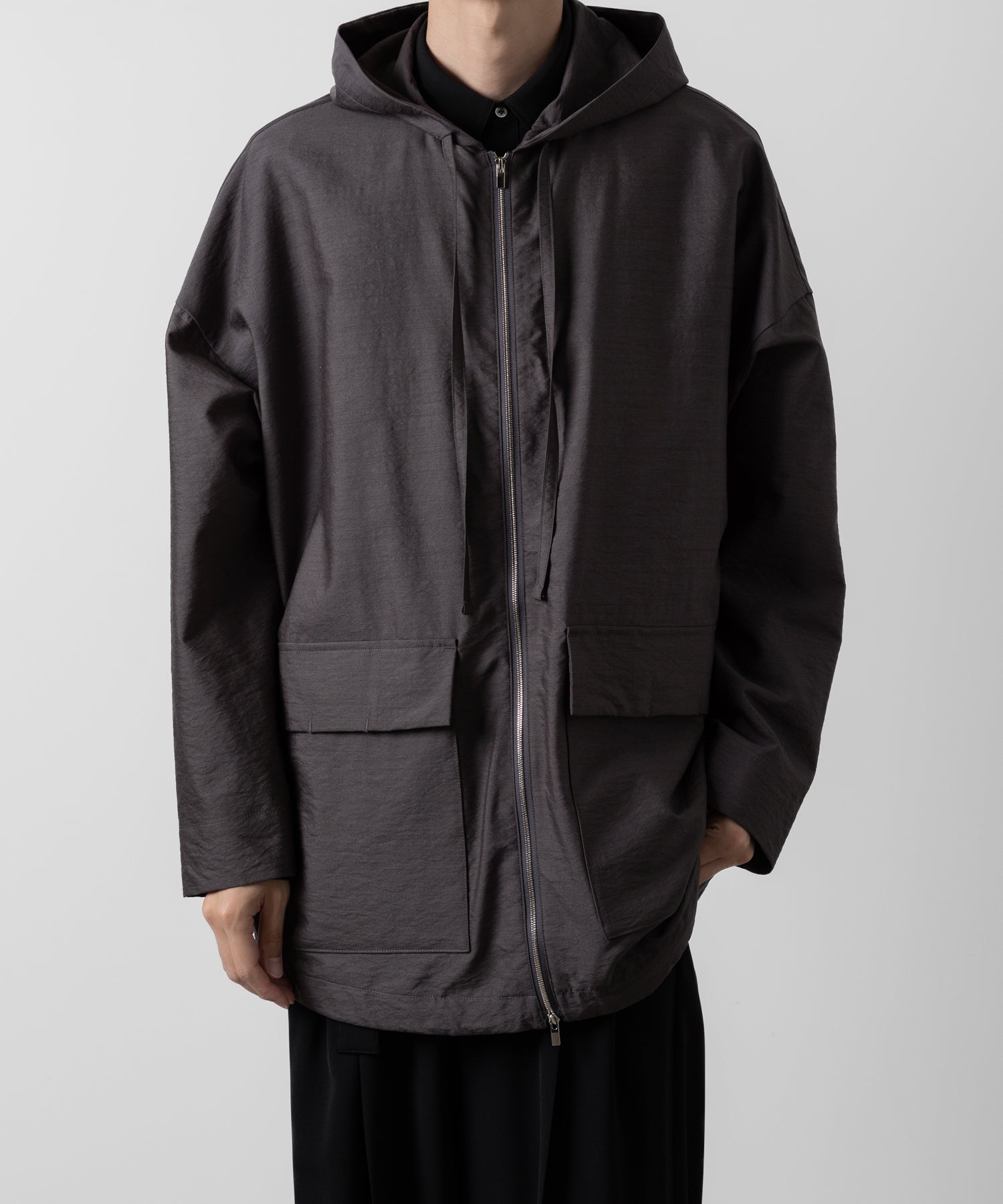 ATTACHMENT アタッチメントのWO/NY VOILE ZIP UP HOODED JACKET - GRAY 公式通販サイトsession福岡セレクトショップ