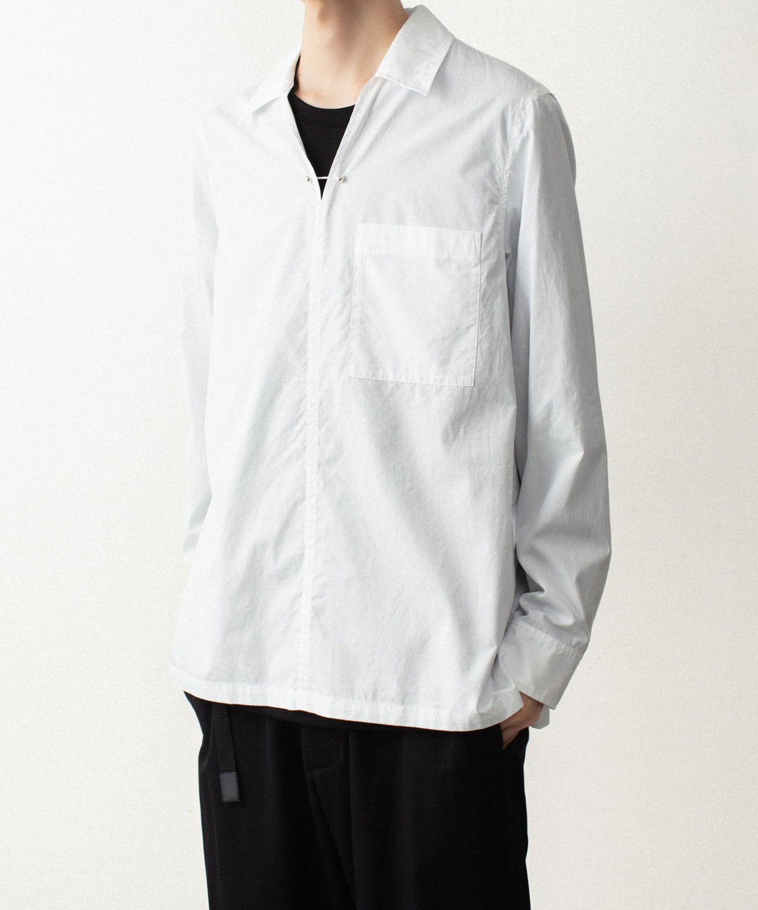 ATTACHMENT アタッチメントの140/2 GIZA BROAD PIERCED L/S SHIRT - WHITEの公式通販サイトsession福岡セレクトショップ