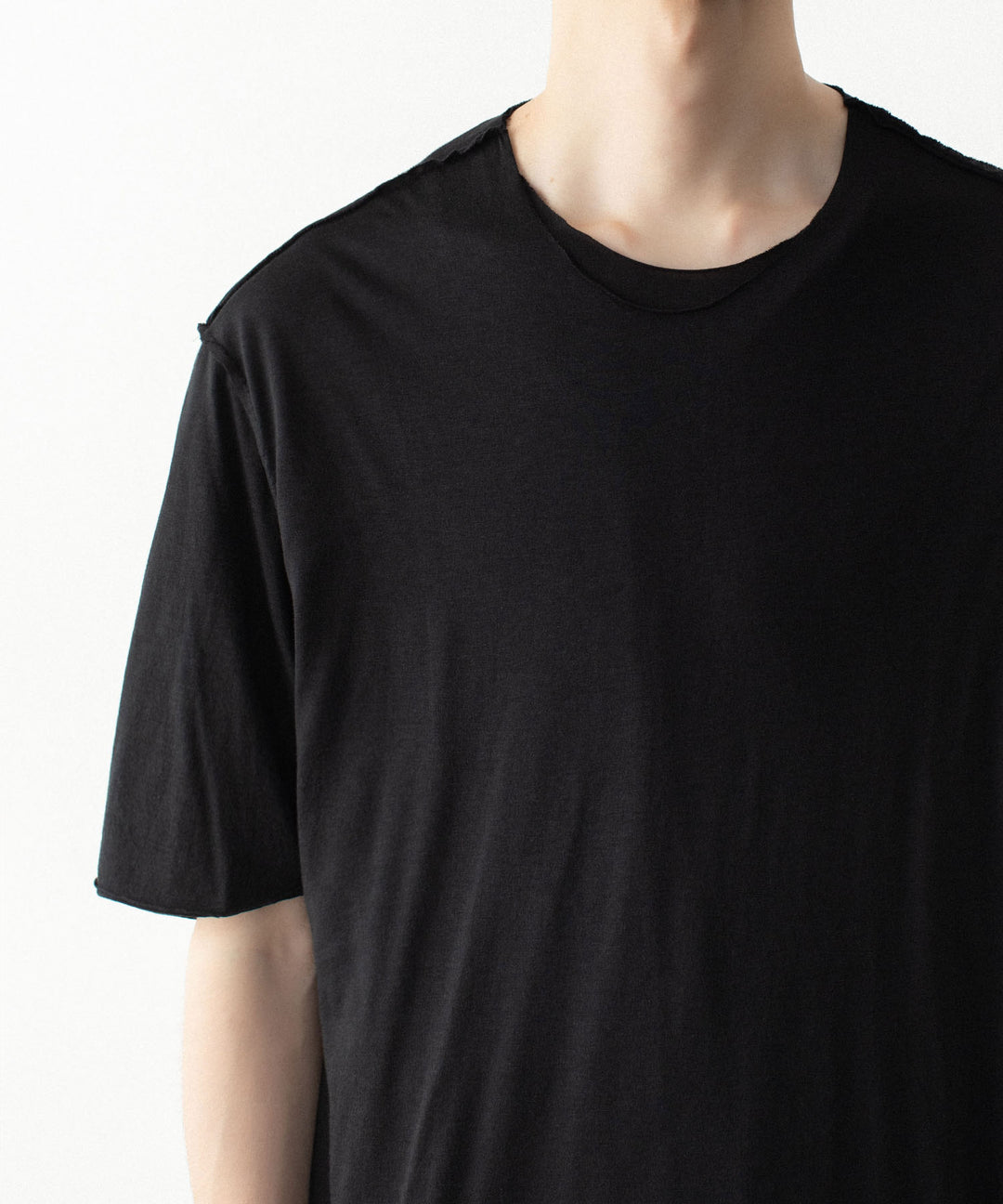 ATTACHMENT アタッチメントのCO/CU JERSEY SLIM FIT LAYERED S/S TEE - BLACKの公式通販サイトsession福岡セレクトショップ