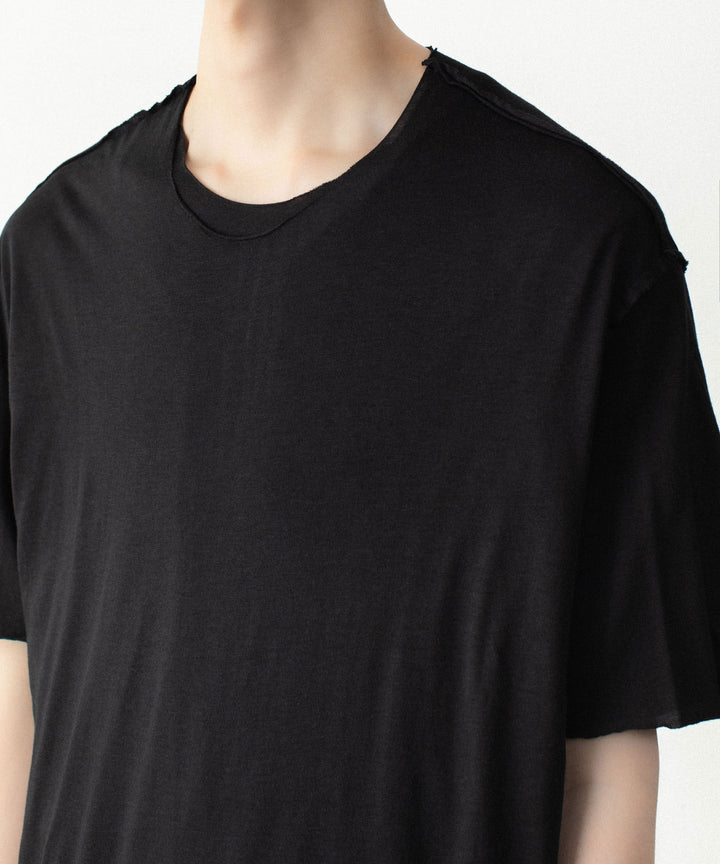 ATTACHMENT アタッチメントのCO/CU JERSEY SLIM FIT LAYERED S/S TEE - BLACKの公式通販サイトsession福岡セレクトショップ