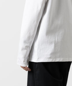 ATTACHMENT アタッチメントのCOTTON DOUBLE FACE SLIM FIT L/S TEE - WHITE  公式通販サイトsession福岡セレクトショップ