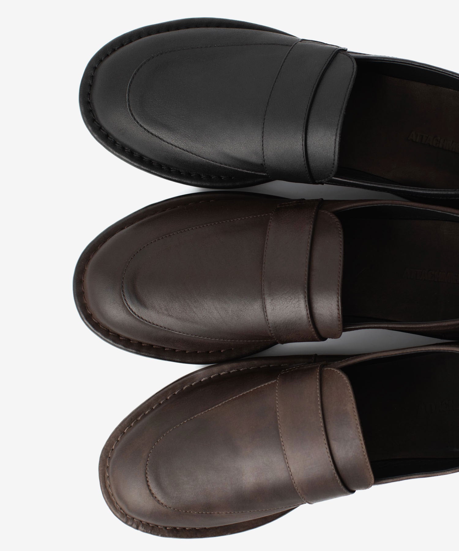 ATTACHMENT /アタッチメント】SMOOTH LEATHER LOAFER - BLACK | 公式